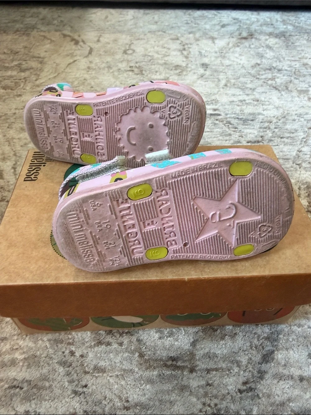 Melissa x Favula Collab Kids Pink Multicolor Patterned Sport Sandals
